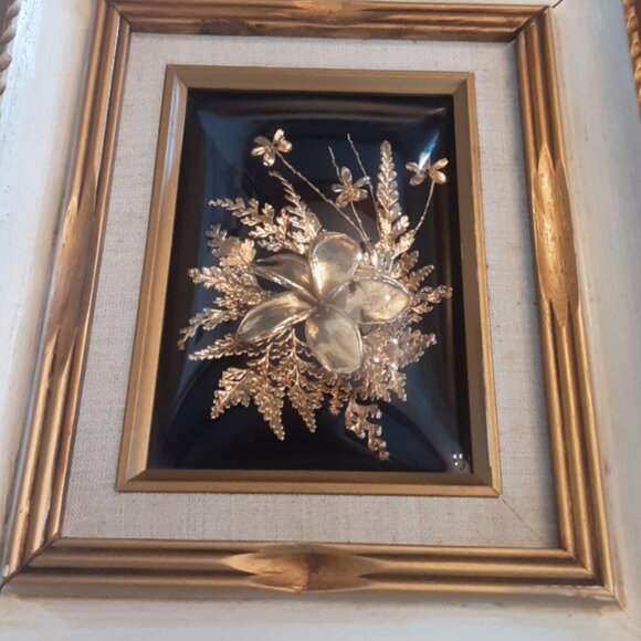 Flora-Hawaii Living Leaves 24K Gold Pure Silver Handcrafted Framed Leaves &... - Picture 2 of 6